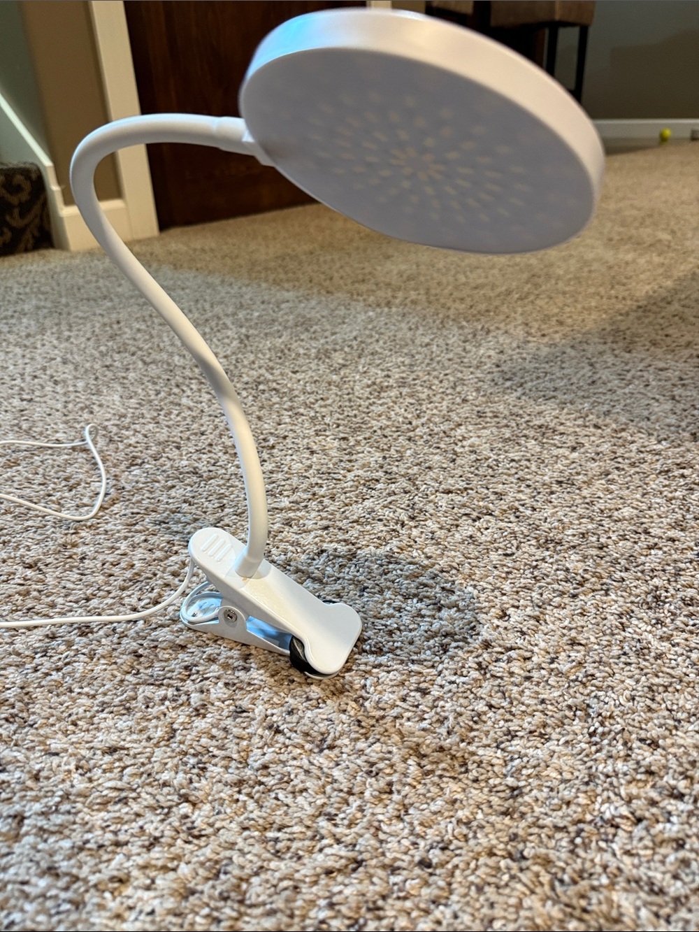 Adjustable Clip-On LED Desk Lamp in White